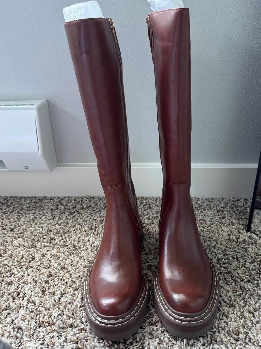 Leather Knee-high Boots